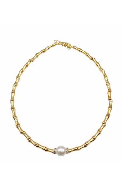 Pearl Detail Pipe Necklace