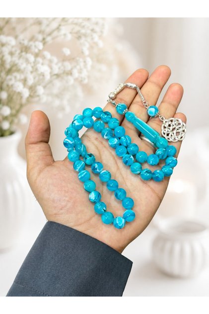 Bakelite 45 count prayerbead rosary (Tasbih) with stainless steel tassel For Zikar
