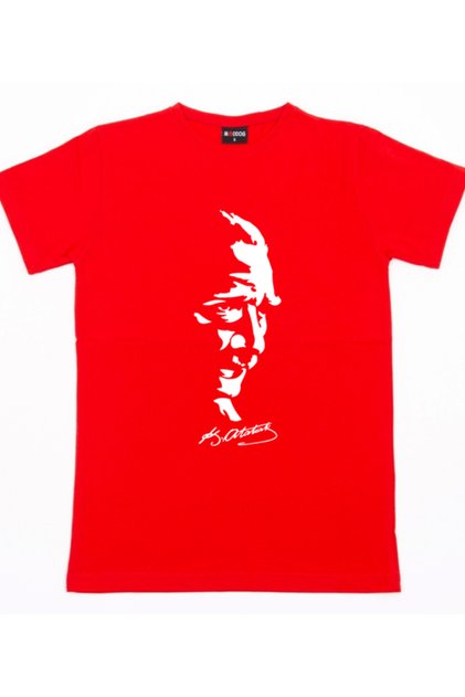 Ataturk Silhouette T-Shirt / Signature Printed on the Back