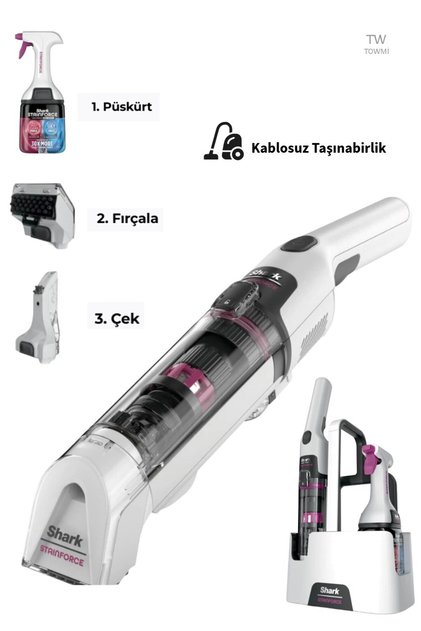 Kablosuz Koltuk ve Halı Leke Çıkarıcı StainForce Şarjlı Taşınabilir Yıkama Makinesi Derinlemes