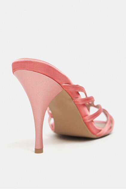 NİŞANTAŞI SHOES Judith Somon Saten Burnu Açık Detay Kafesli Kadın