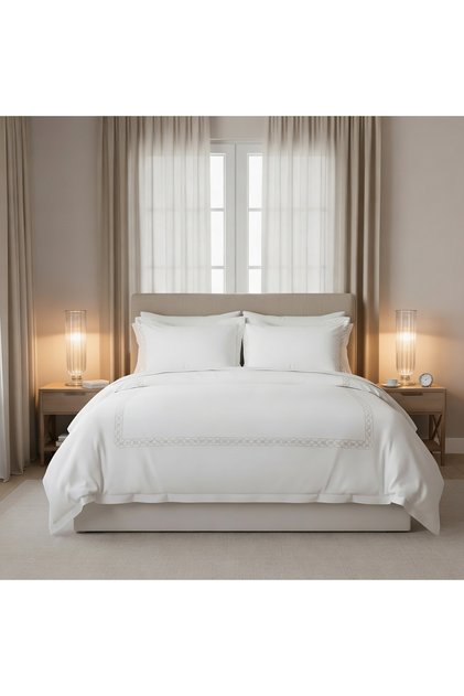 Duvet Cover Set 100% Cotton 400Tc Egyptian Queen Champagne 240*200 Cm