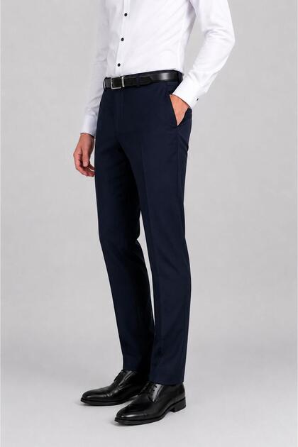 Caserta Comfort Fit Lycra Tubular Leg Men's Fabric Trousers - 7711