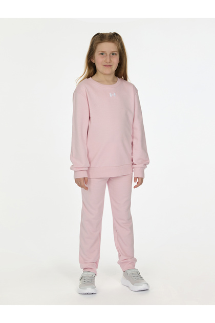 Set de fete UA RIVAL CREWNECK SET-PNK