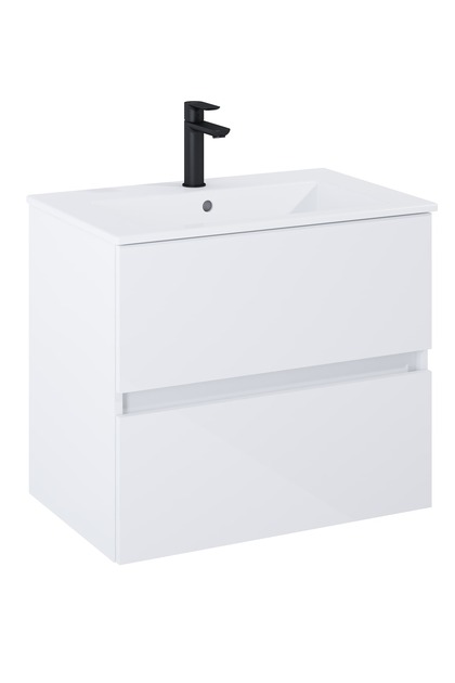 Mobilier de baie(mască lavoar cu două sertare și lavoar), 65 cm