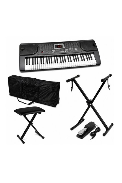 Beginner Combo For MK-2089 61 Keys Music Instruments Electronic Organ Keyboard Display Digital Piano With 12 Demo Songs with keyboard Bag,pedal,Keyboard Stand And Bench