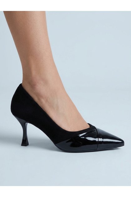 Genuine Leather Suede Patent Leather Evening Dress Women's Shoes