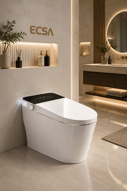 ENG Lüx Çok Fonksiyonlu Akıllı Klozet Smart WC Sensörlü Otomatik Kapak Isıtmalı Oturak Taharetli Elektrikli Alttan Çıkışlı