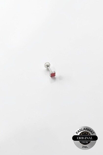 Perforated Clover Model Ear Lip Nose Nostril Conch Cartilage Helix Tragus Steel Earring 1 Piece