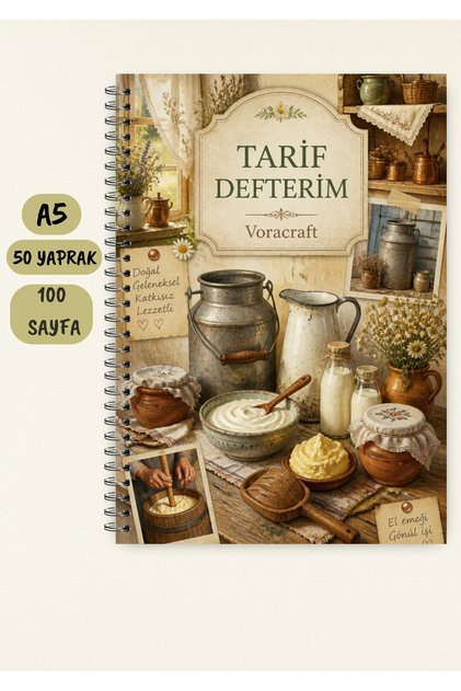 Cooking Recipe Book, 50 Sheets / 100 Pages, A5 / Wire Spiral Trf0047