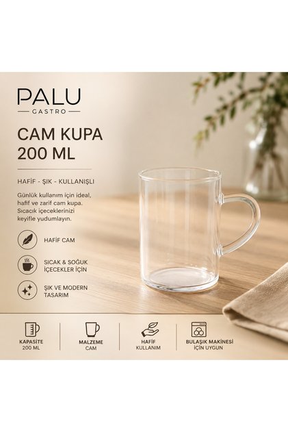 Borosilicate Heat Resistant Glass Mug 200 ml