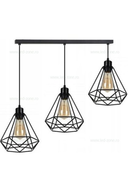 Lustra Vintage 3 Pendule Suport Linia