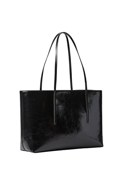 FOIL LOGO GLOSSY TOTE W/ POUCH