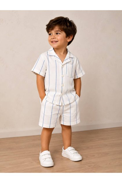 Marin Striped Boys' 100% Cotton Summer Set