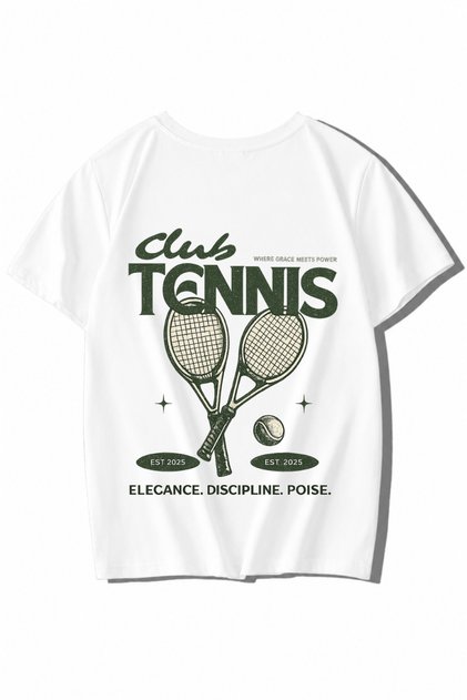 Unisex Kids Tennis Club T-Shirt White