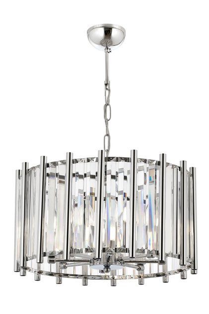 AV-65222-K45 Krom Kaplama Modern Avize E14 Metal Kristal H: 57 cm, Ø: 45 cm
