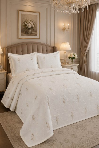 French Lace Double Bedspread Patterned