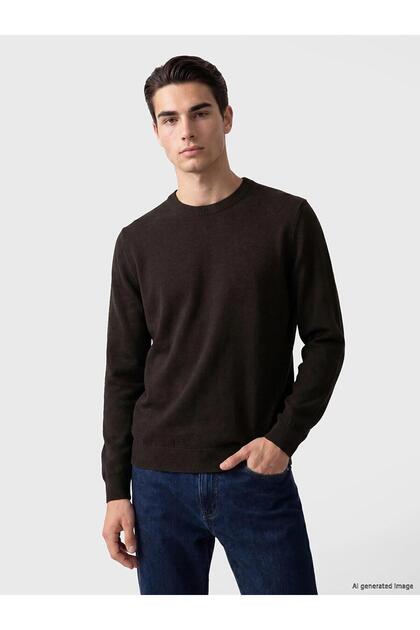 Crew Neck Men's Knitwear Sweater (W6)