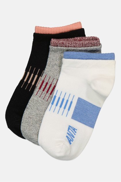 Kids Boy 3 Pairs Brand Logo Crew Socks, Multicolor