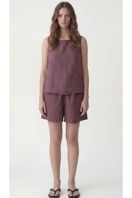100% Linen Shorts Set