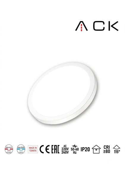 Sıva Üstü / Sıva Altı Yuvarlak Üç Renk CCT LED Panel (12W) AP01-01290