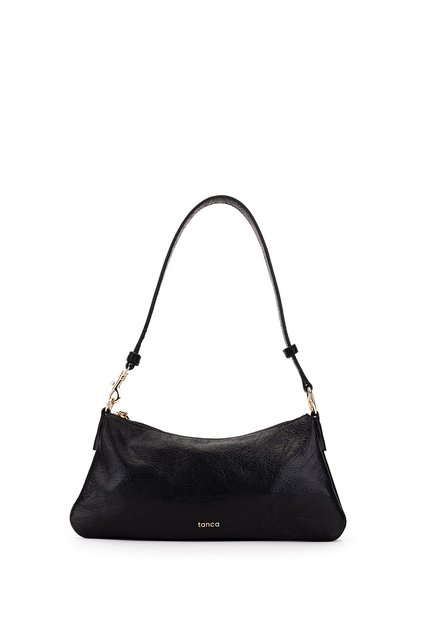 Women's Genuine Leather Black Handbag