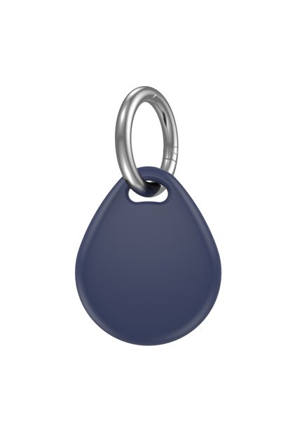 Blue Waterproof TPU Cover for Apple Air Tag Holder with Keychain Protective Shell Tracker Anti-scrat