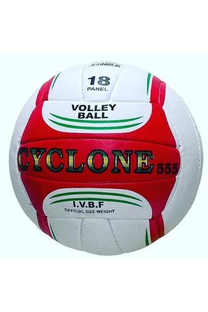 El Dikişli Voleybol Topu No 5 Cyclone 555 IVBF Boyutlarında 18 Panel El Dikişi