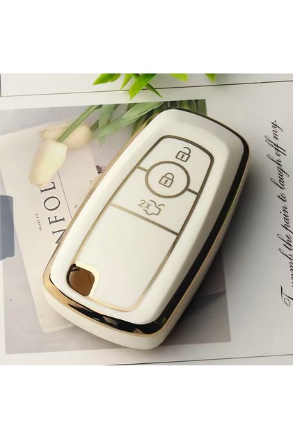 Ford Fiesta Key Case Cover White Gold