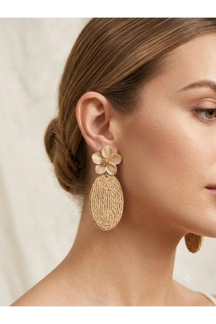 Earrings Wicker Pattern