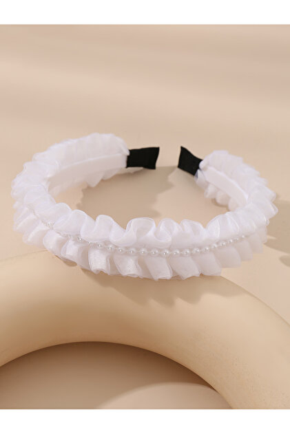 Ruffle Pearl Headband