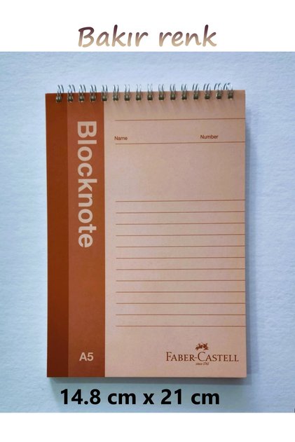 A5 Size Blocknote Lined Notebook 80 Pages.