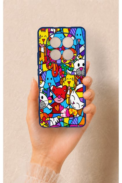 Redmi̇ Note 15 4g Compatible Britto Garden Patterned Silicone Case