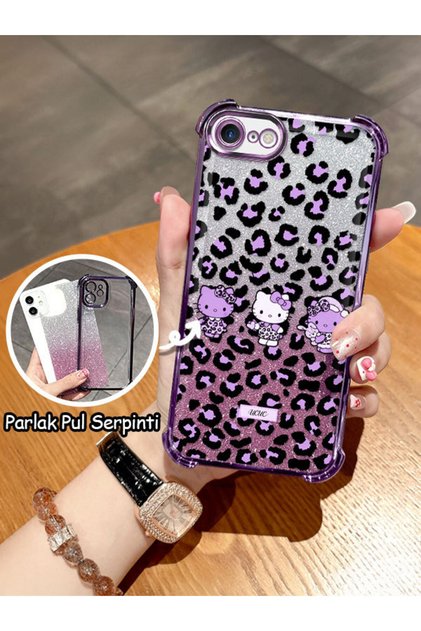 iPhone 7/8/Se 2020 2022 Compatible Transparent Four Corner Silicone Coated Glossy Edge Case