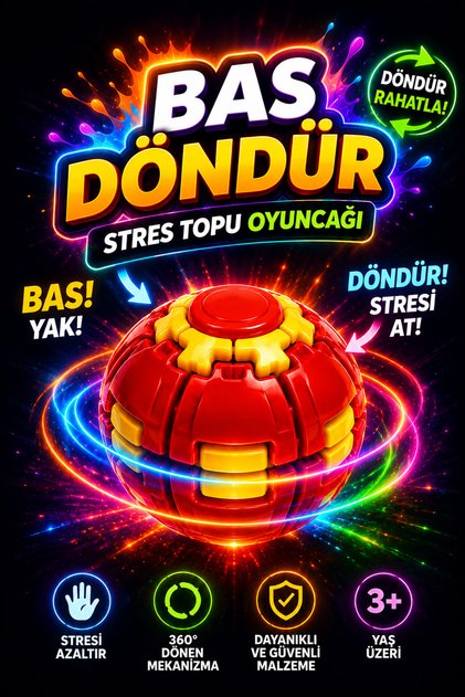 Spinning Ball Bas Döndür Stres Topu Oyuncağı İthal Rulmanlı Yaylı Hızlı Topaç Uzun Dönüş Dönen Top Spin Ball Spinner