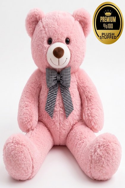 Plush Teddy Bear 90 cm – Large Soft Plush Toy with Bow Tie - Gift Bear