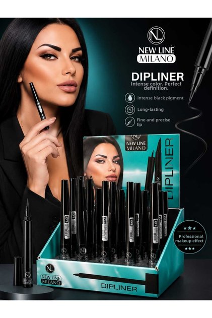 New Line Milano Dipliner – Black Fine Tip Liquid Eyeliner