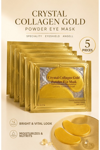 Collagen Mask 5-Pack Crystal Collagen Gold Under-Eye Mask | Moisturizing and Revitalizing Eye Care