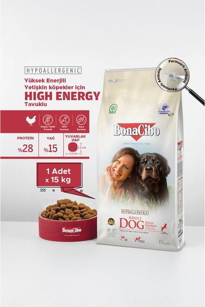 Adult Dog He Yüksek Enerjili Yetişkin Tavuklu Köpek Maması 15 Kg