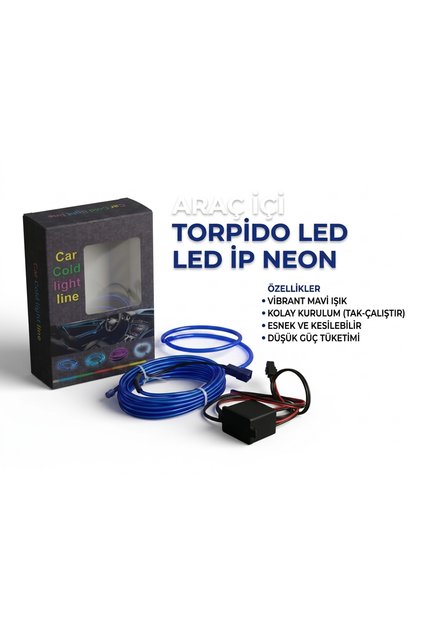 In-Vehicle Dashboard LED Strip Led Rope Led Neon Blue 2 Meters