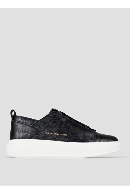 Alexander Smith Siyah Erkek Deri Sneaker WEMBLEY DECONSTRUCTED