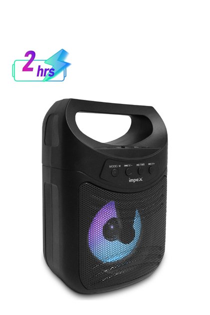 Portable Bluetooth Speaker, 300W PMPO, 4-Inch Speaker, 7 Colored LED Lights, 800mAh Battery - MOLTO