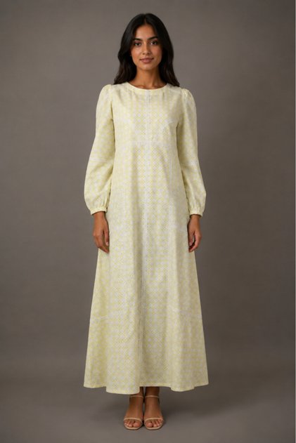 Jasmine - Graceful Cotton Printed Boho Maxi Dress