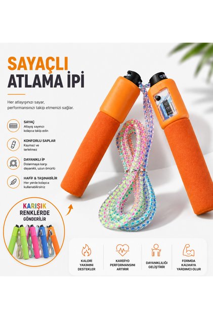 Adjustable Jump Rope with Counter, Jump Rope with Sponge and Counter