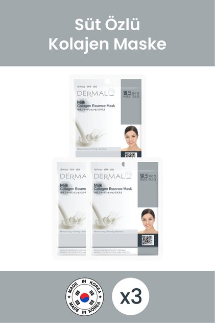 Firming, Moisturizing and Nourishing Milk Extract Collagen Mask 23 Gr 3 Pieces