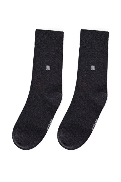 Men's Gray Cotton Socks 000A2C35196F