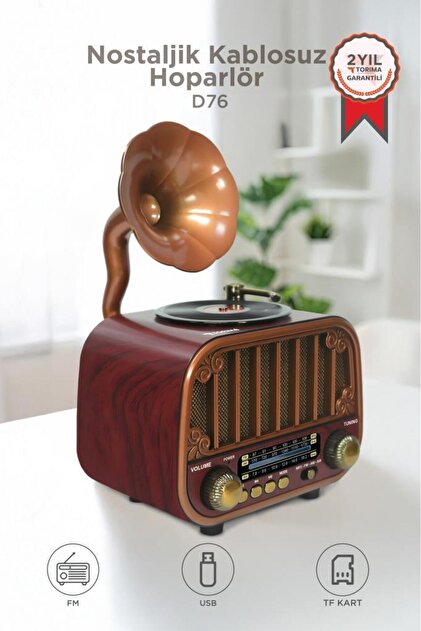Torima Bluetooh Hoparlör Nostaljik Radyo AUX USB TF Destekli