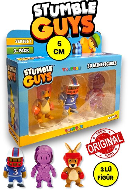 TOYFEST Stumble Guys Seri 1 - 3D Mini 3 lü Figür Seti - 3 ADET