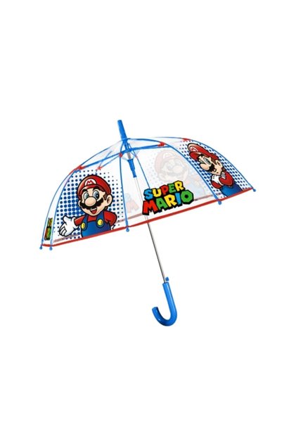 Umbrelă transparentă, Perletti, Mario, 45 cm, Collection Super Mario