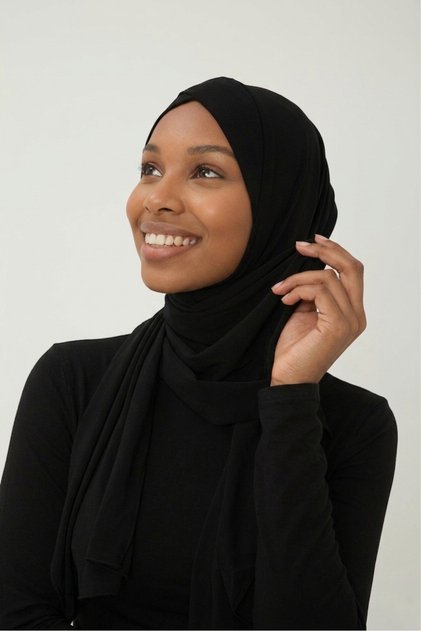 Sarmalı Takmatik Siyah Hazır Türban Tesettür Bone Medikal Kullanıma Uygun Namaz Örtüsü